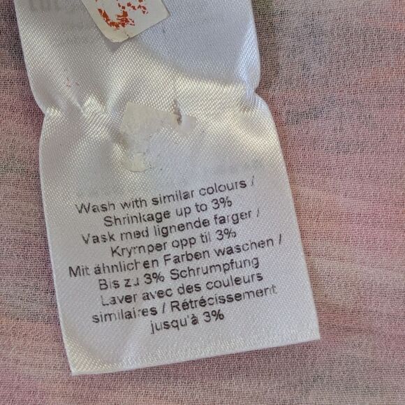 Ganni Floral Pleated Georgette Top 40 8/10 Gardencore Whimsical Barbiecore Boho - Picture 14 of 15